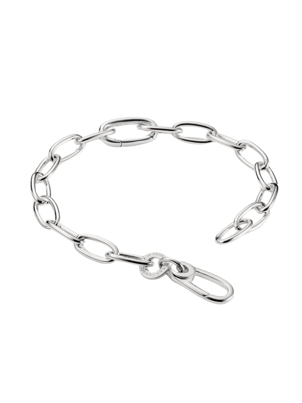 Pulsera Con Dijes Con Enlace Connect De Plata