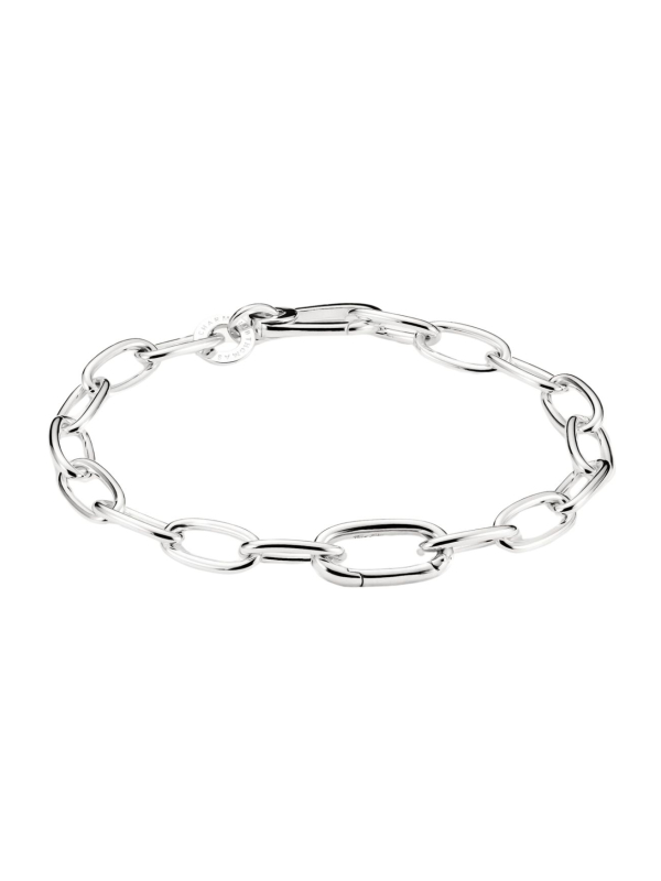 Charm Bracelet With Connect Link Silver