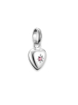 Colgante Charm Corazón Con Estrella Connect Plata