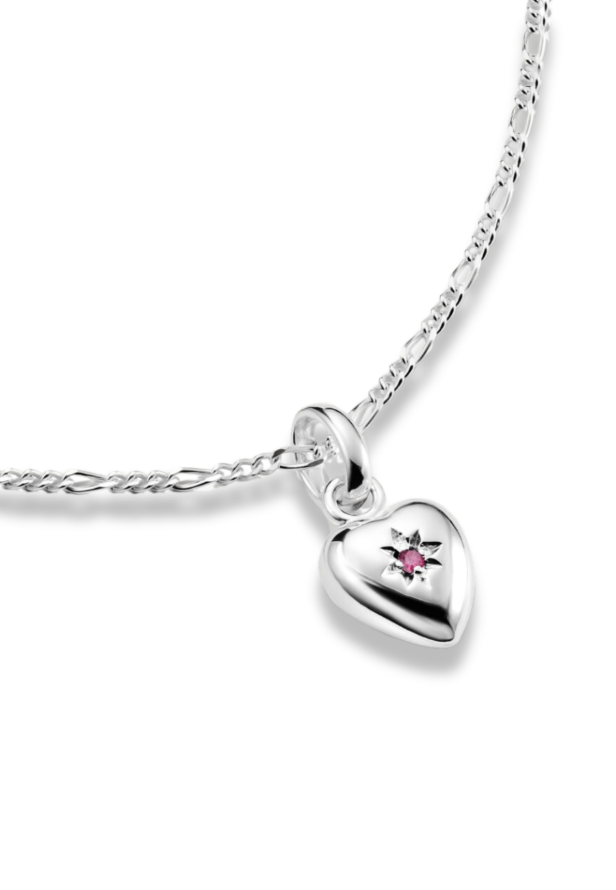 Charm Pendant Heart With Star Connect Silver