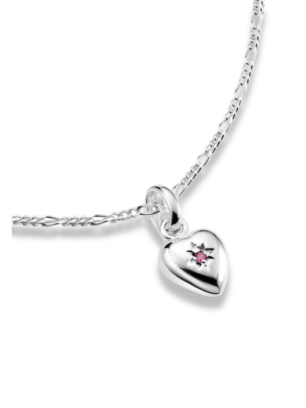 Pendentif Charm Cœur Avec Étoile Connect Argent