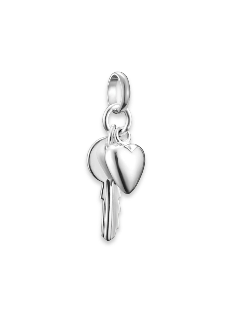 Charm-Anhänger Schlüssel Mit Herz Connect Silber