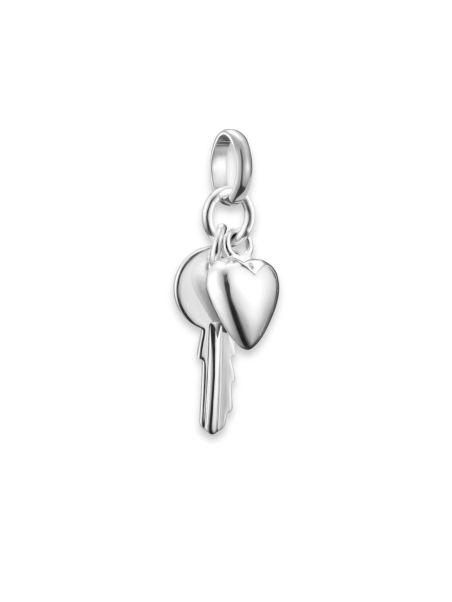 Charm-Anhänger Schlüssel Mit Herz Connect Silber