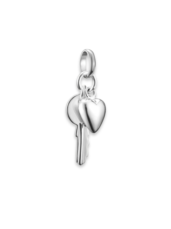 Charm-Anhänger Schlüssel Mit Herz Connect Silber