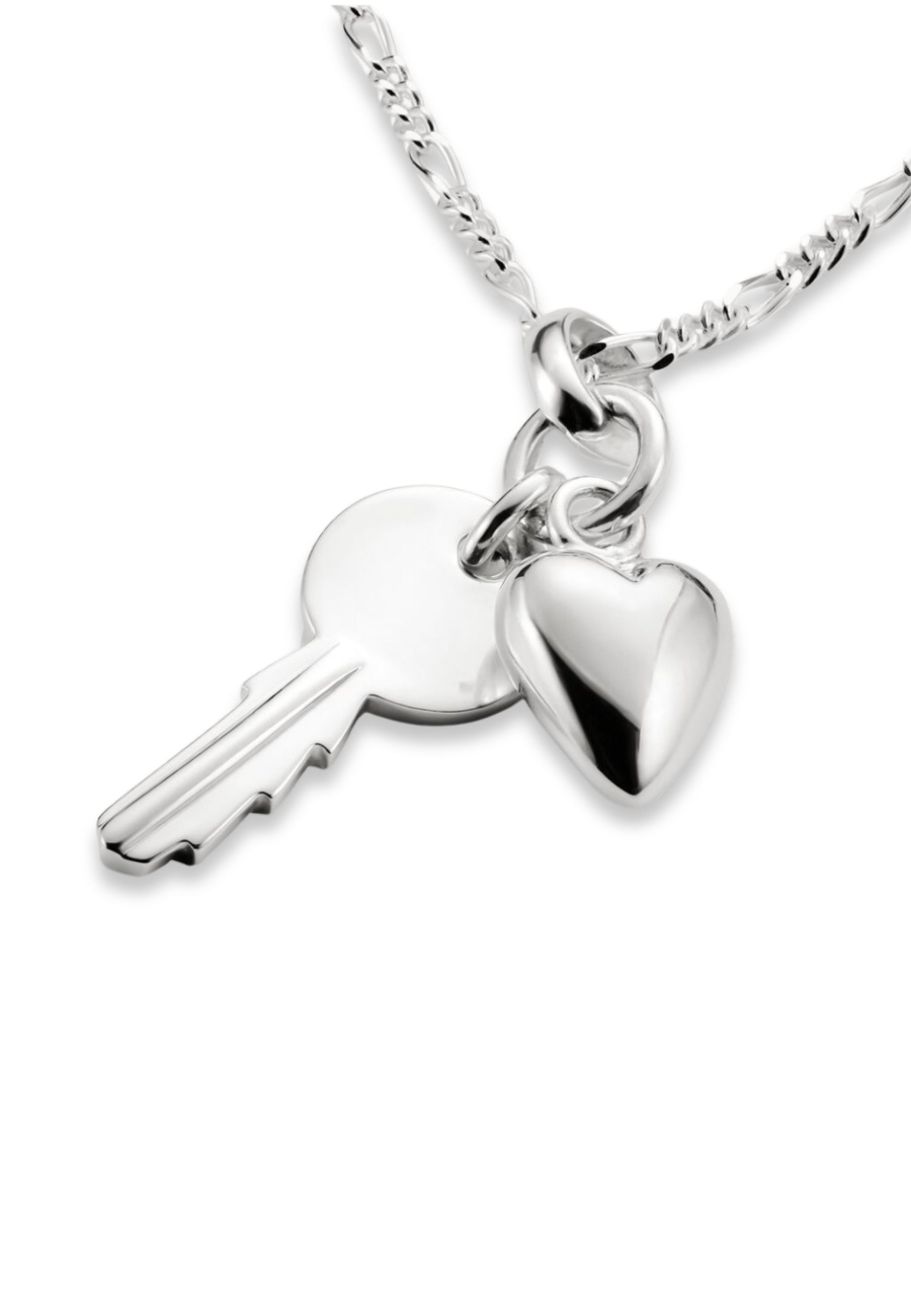 Charm-Anhänger Schlüssel Mit Herz Connect Silber
