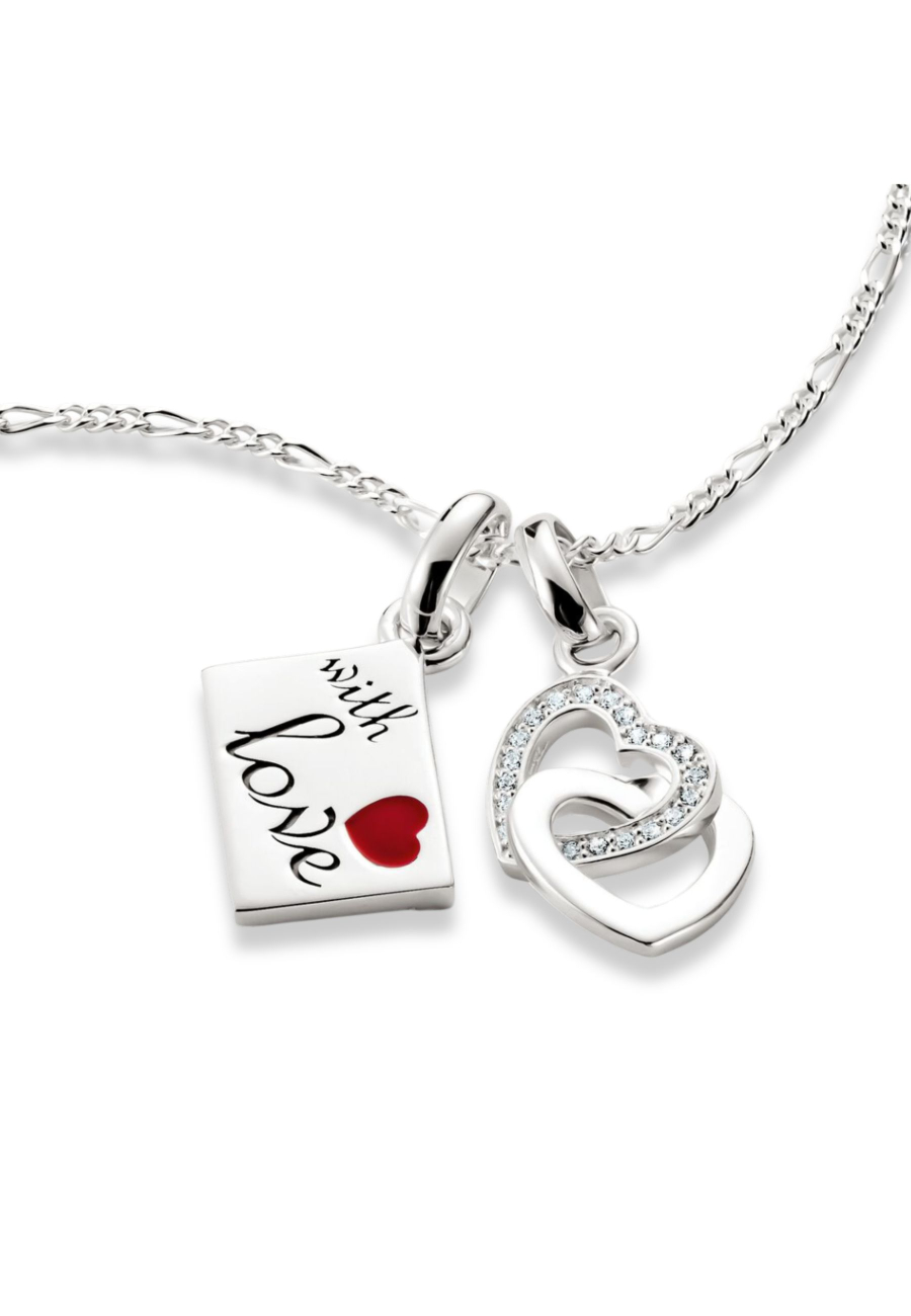 Pendentif Charm Lettre D’Amour Connect Argent