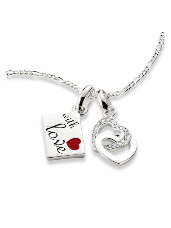 Charm-Anhänger Liebesbrief Connect Silber