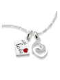 Pendentif Charm Lettre D’Amour Connect Argent