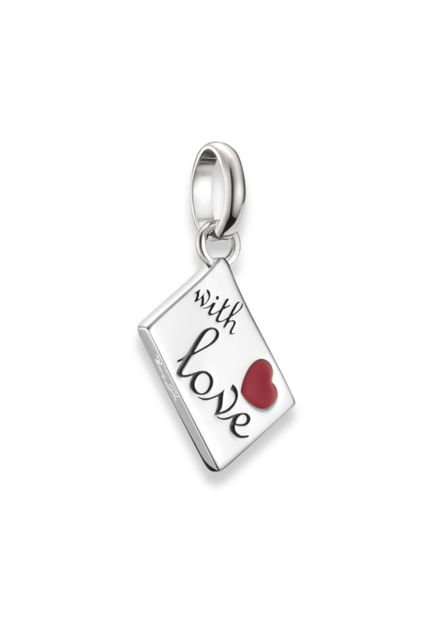 Charm-Anhänger Liebesbrief Connect Silber