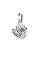 Charm-Anhänger Rosenblüte Connect Silber