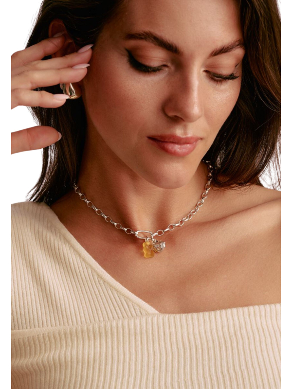 Charm-Anhänger Rosenblüte Connect Silber