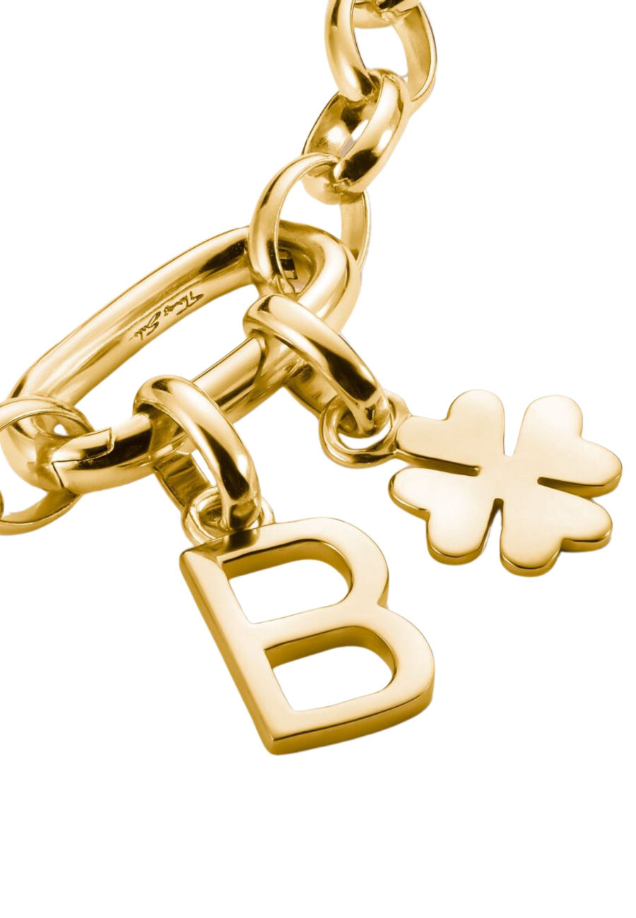 Charm Pendant Lucky Clover Connect Gold-Plated