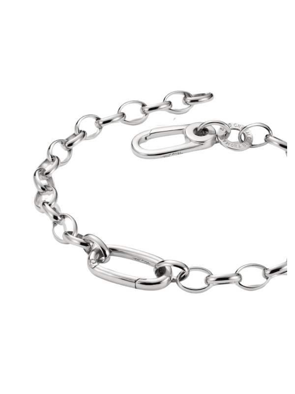 Charm bracelet with Connect link silver