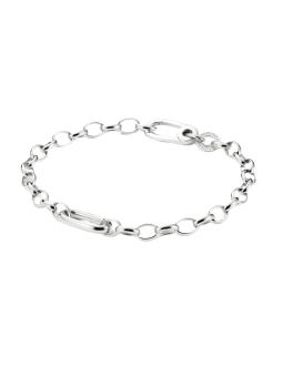 Charm-Armband mit silbernem Connect-Glied