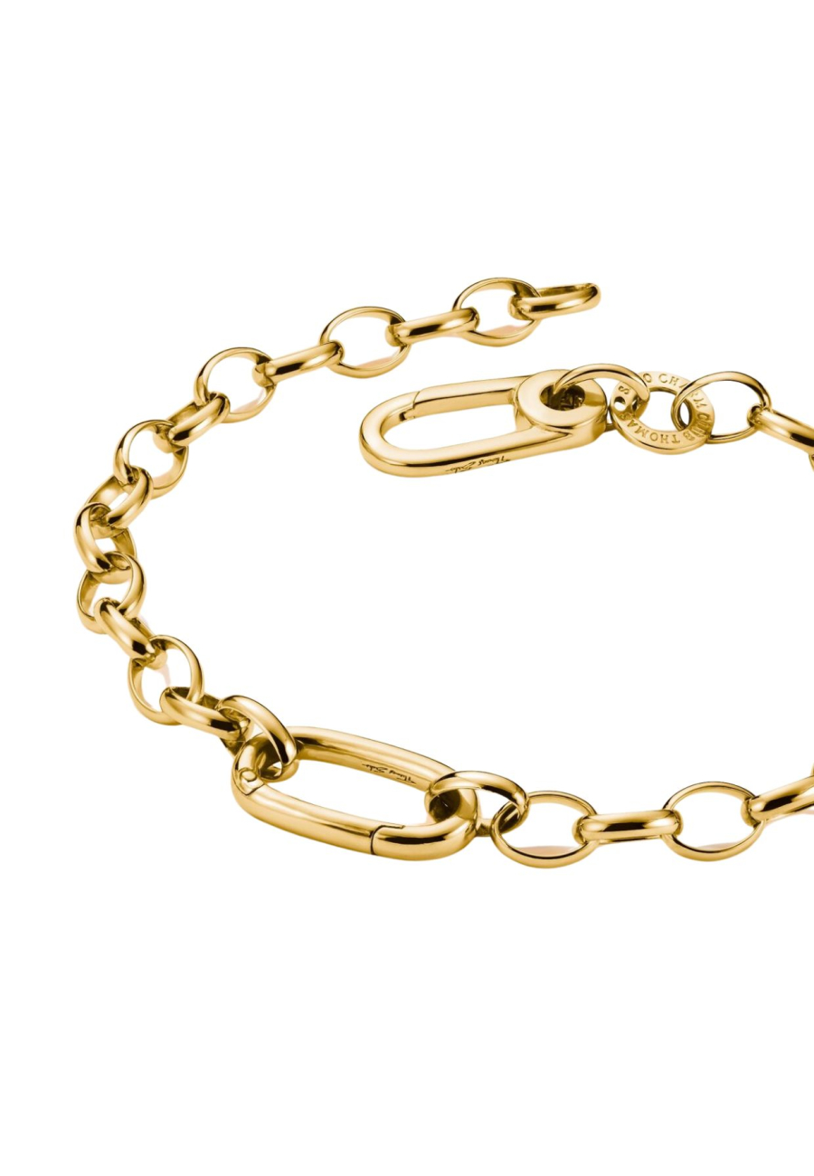 Charm bracelet with Connect link gold-plated