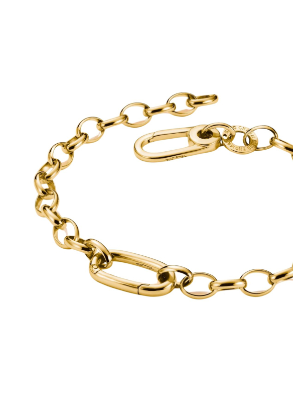 Charm bracelet with Connect link gold-plated