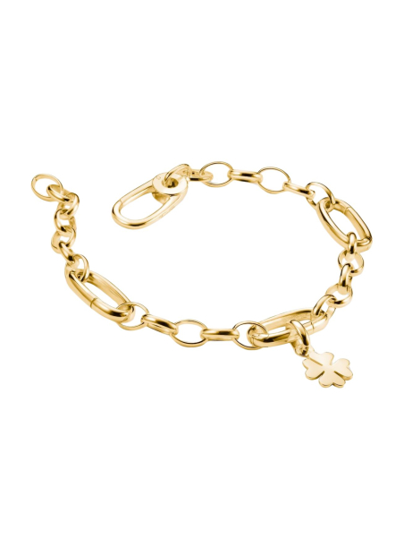 Pulsera de charms con tres eslabones Connect chapados en oro