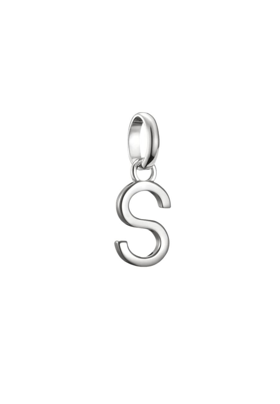 Pendentif charm lettre S Connect en argent