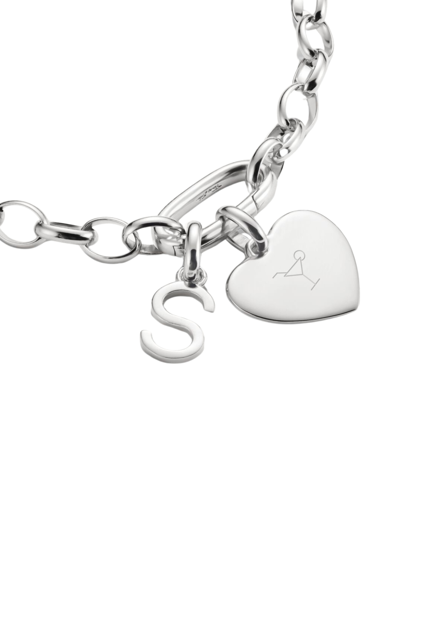 Colgante charm letra S Connect de plata