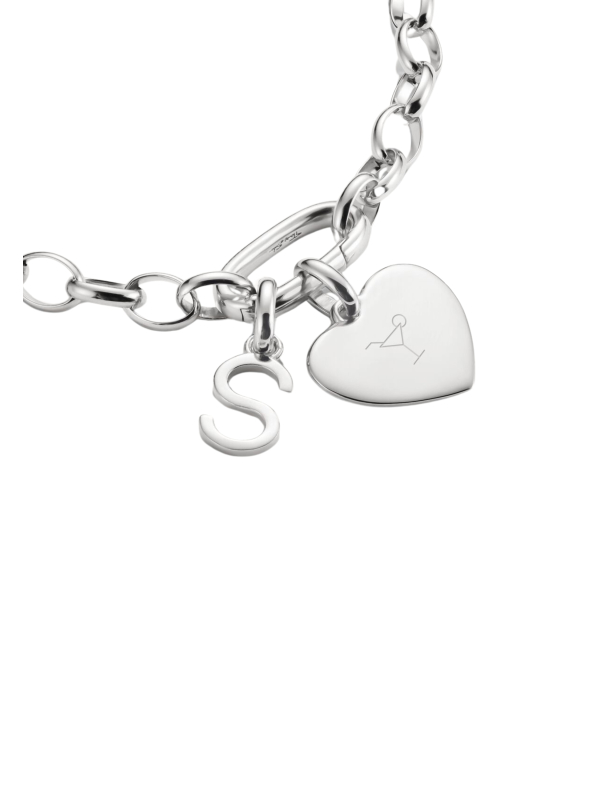 Charm pendant letter S Connect silver