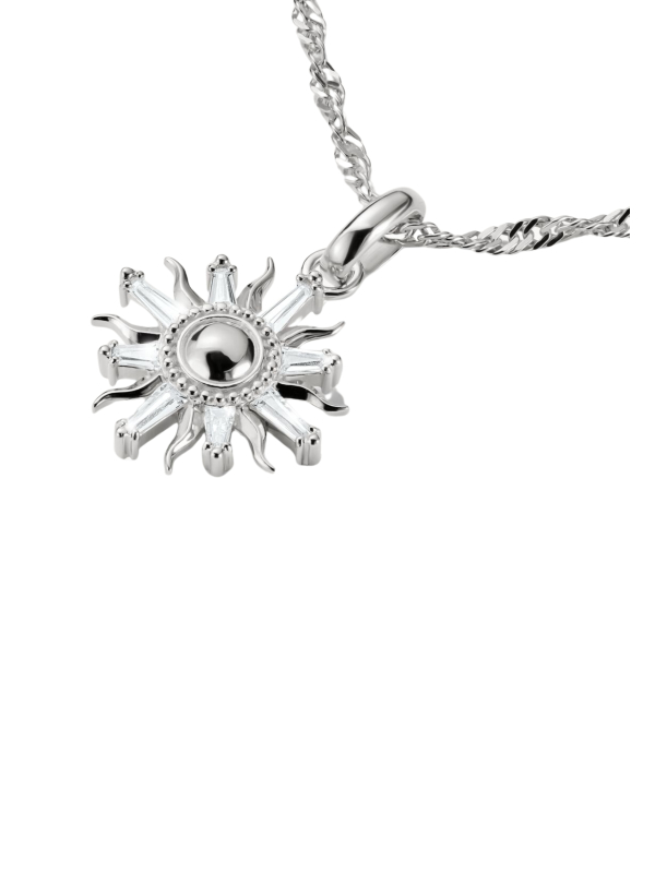 Pendentif charm soleil avec pierres Connect en argent