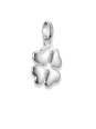 Charm-Anhänger Glücksklee Mit Steinen Connect Silber