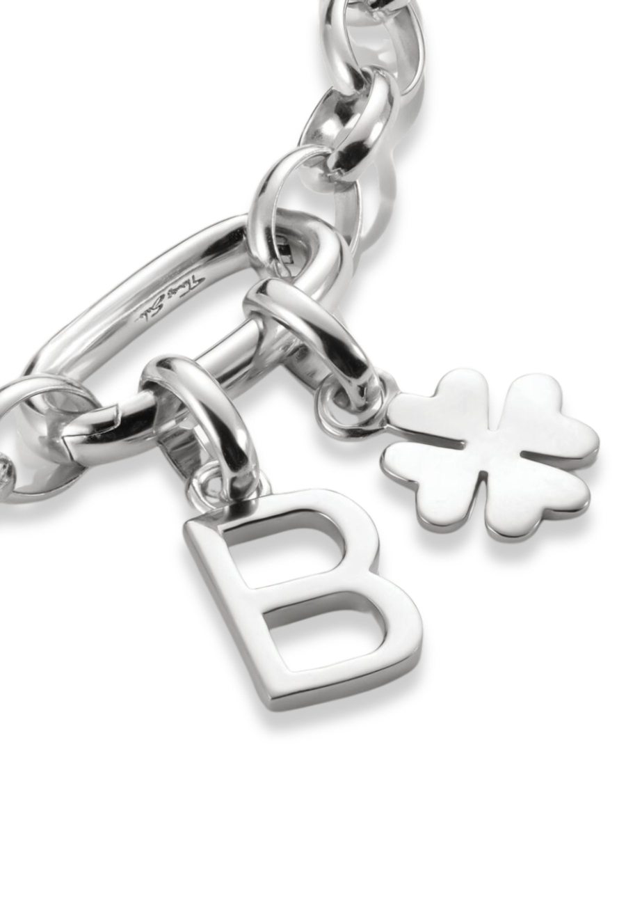 Pendentif Charm Trèfle Porte-Bonheur Connect Argent