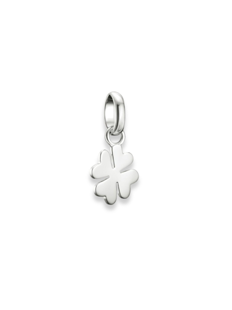 Charm-Anhänger Glücksklee Connect Silber
