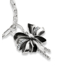 Charm Pendant Bow Black Connect Silver