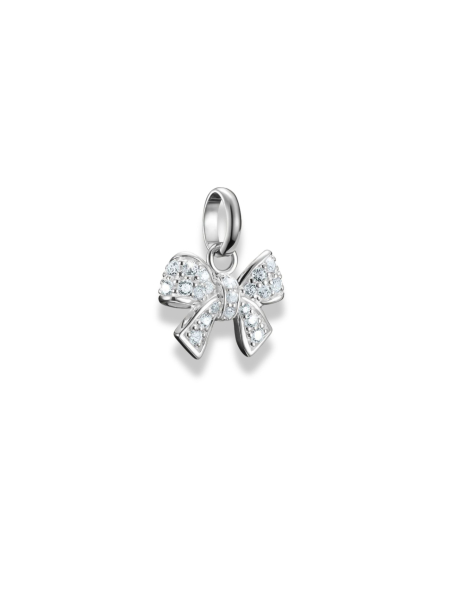 Colgante Charm Lazo con Piedras Connect Plata