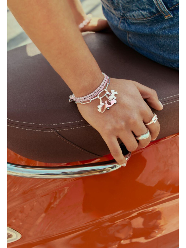 Charm Pendentif Nœud avec Pierres Connect Argent