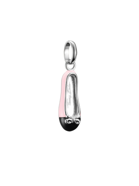 Colgante Charm Bailarina Rosa Connect Plata