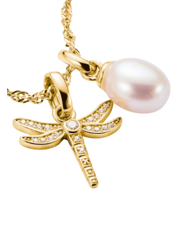 Pendentif Charm Libellule avec Pierres Connect Doré à l'Or Fin