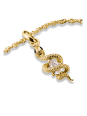 Charm Pendant Snake with Stone Connect Gold-Plated