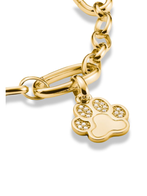 Pendentif Charm Patte avec Pierres Connect Doré à l'Or Fin