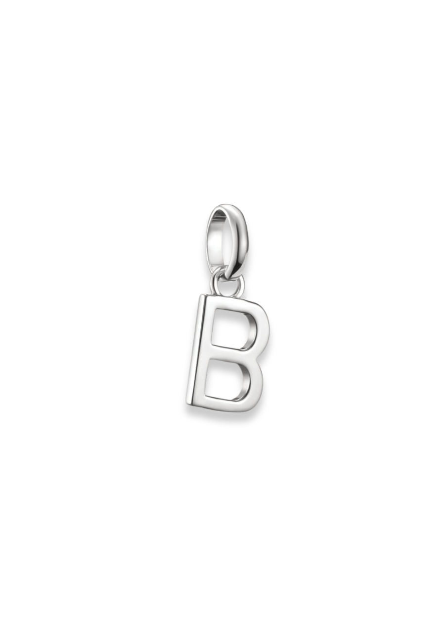 Pendentif Charm Lettre B Connect Argent