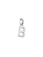 Charm Pendant Letter B Connect Silver