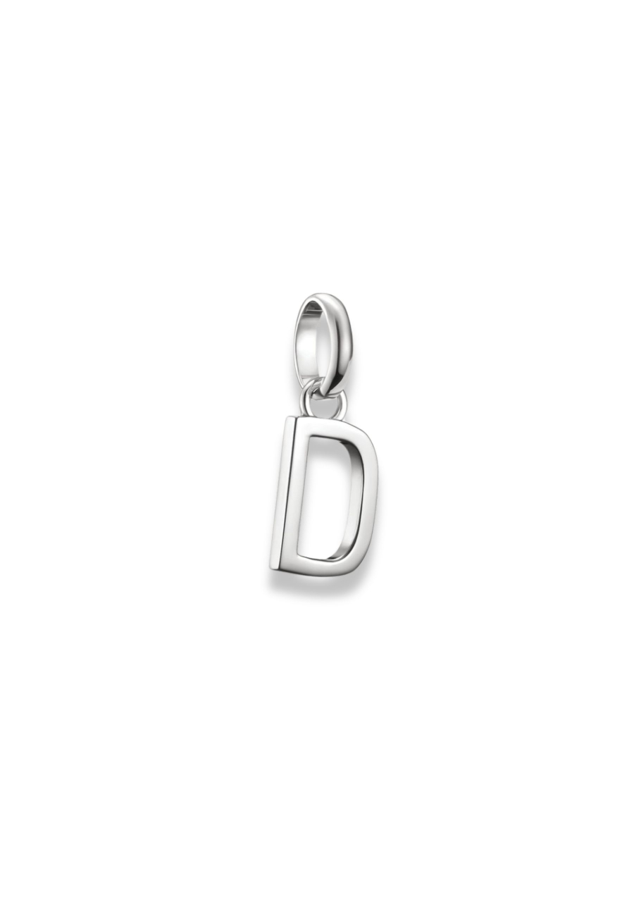 Pendentif Charm Lettre D Connect Argent