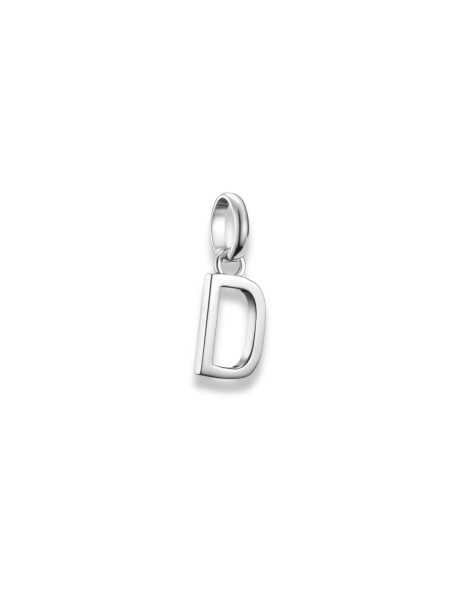 Charm Pendant Letter D Connect Silver