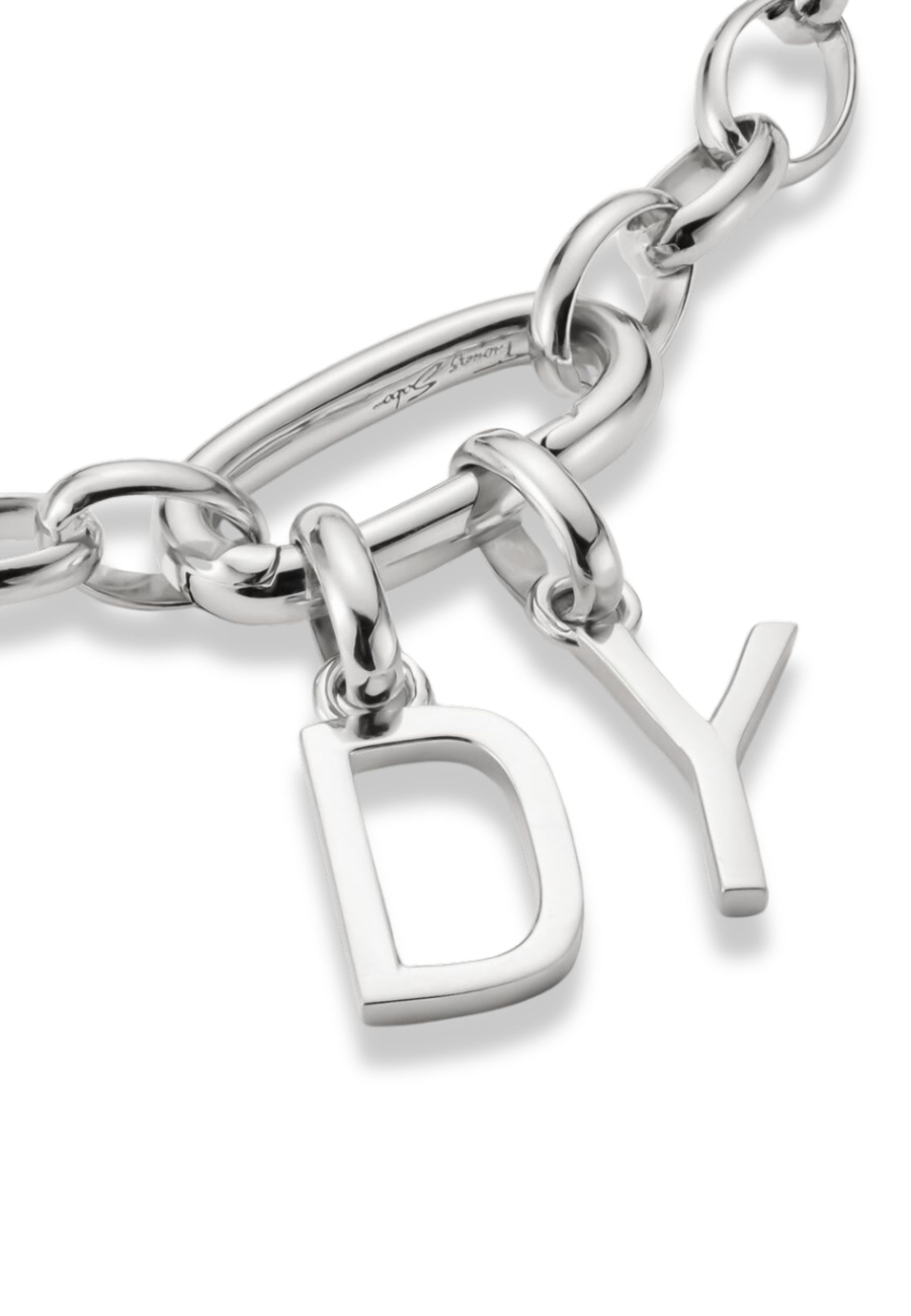 Charm-Anhänger Buchstabe D Connect Silber