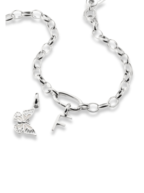 Pendentif Charm Lettre F Connect Argent