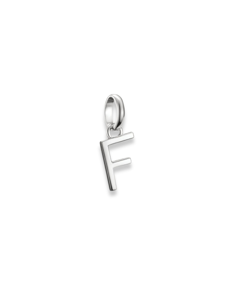 Pendentif Charm Lettre F Connect Argent