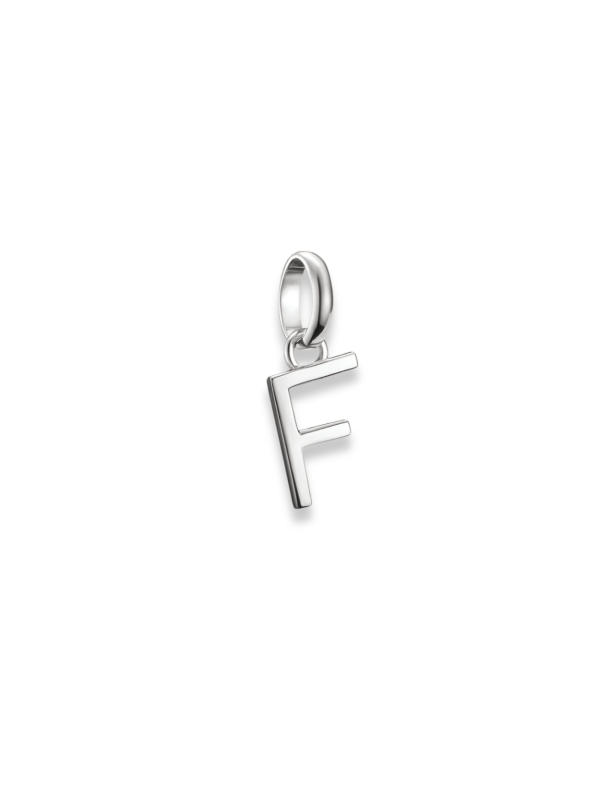 Pendentif Charm Lettre F Connect Argent