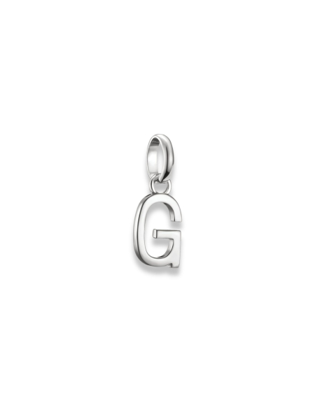 Charm Pendant Letter G Connect Silver
