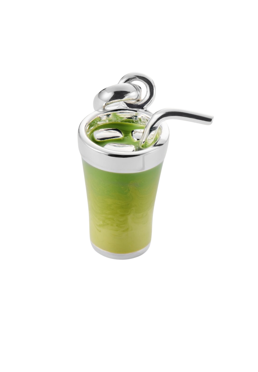 Charm-Anhänger Matcha Latte Connect aus Silber