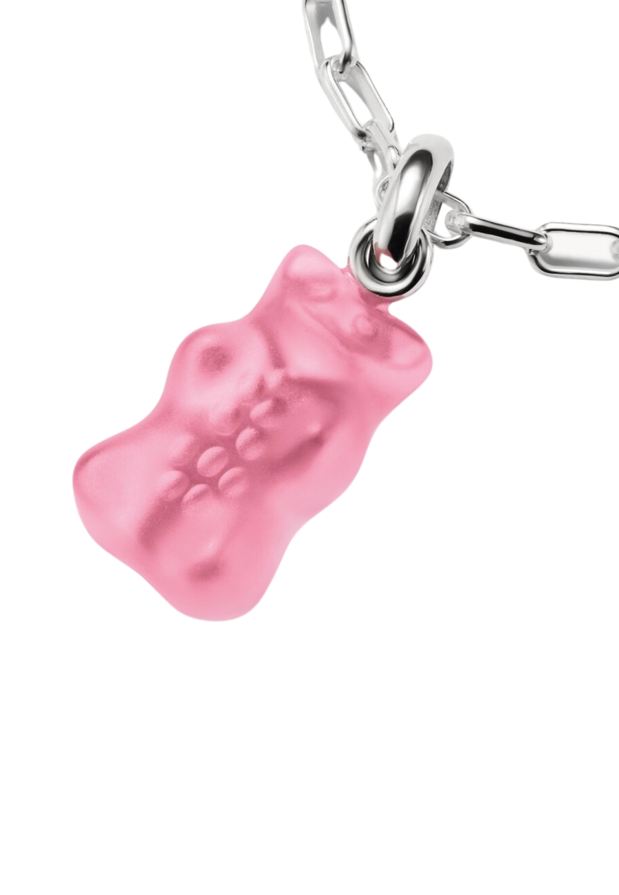 Charm pendant Goldbears in pink Connect silver