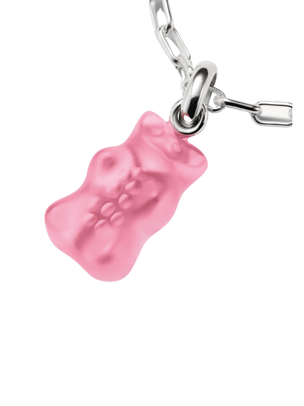 Charm pendant Goldbears in pink Connect silver