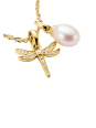 Charm pendant freshwater pearl Connect gold-plated
