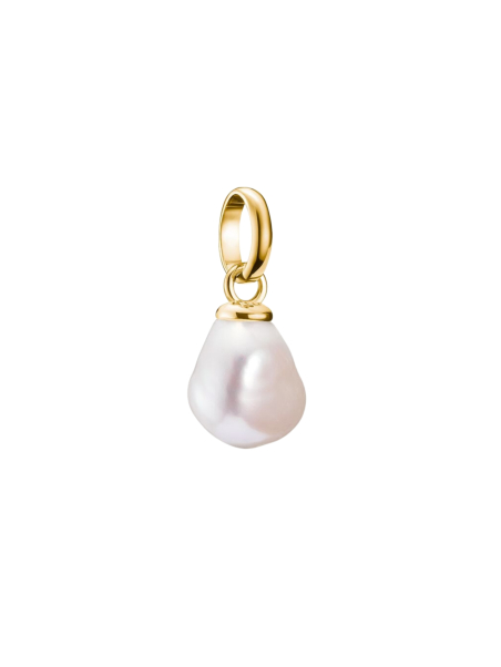 Charm pendant freshwater pearl Connect gold-plated