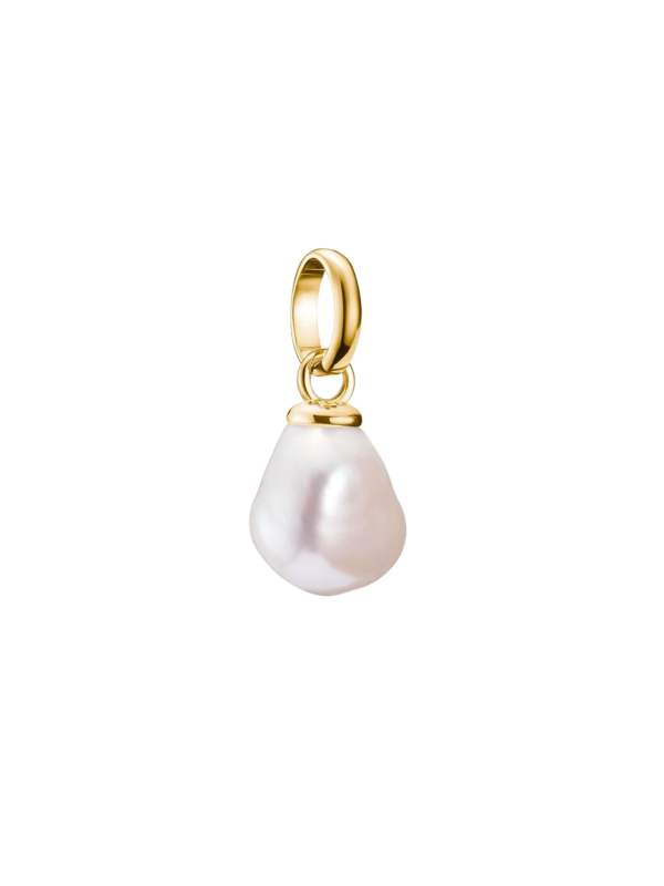 Colgante charm perla de agua dulce Connect chapado en oro